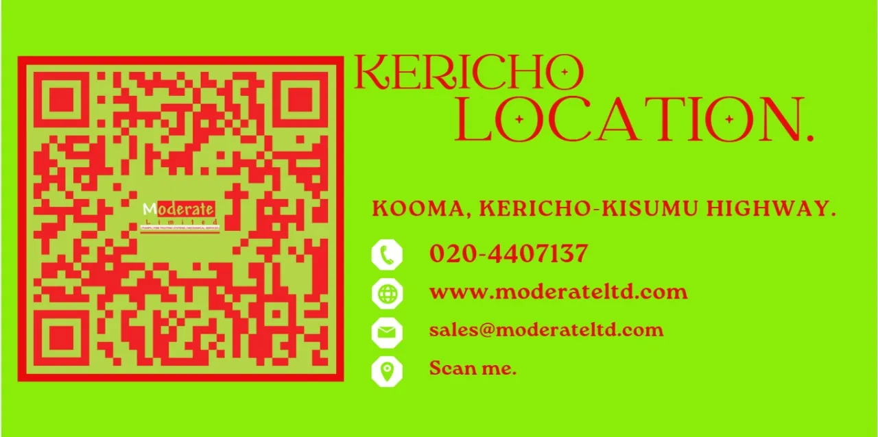 Kericho Location with QR Code and Contacts
